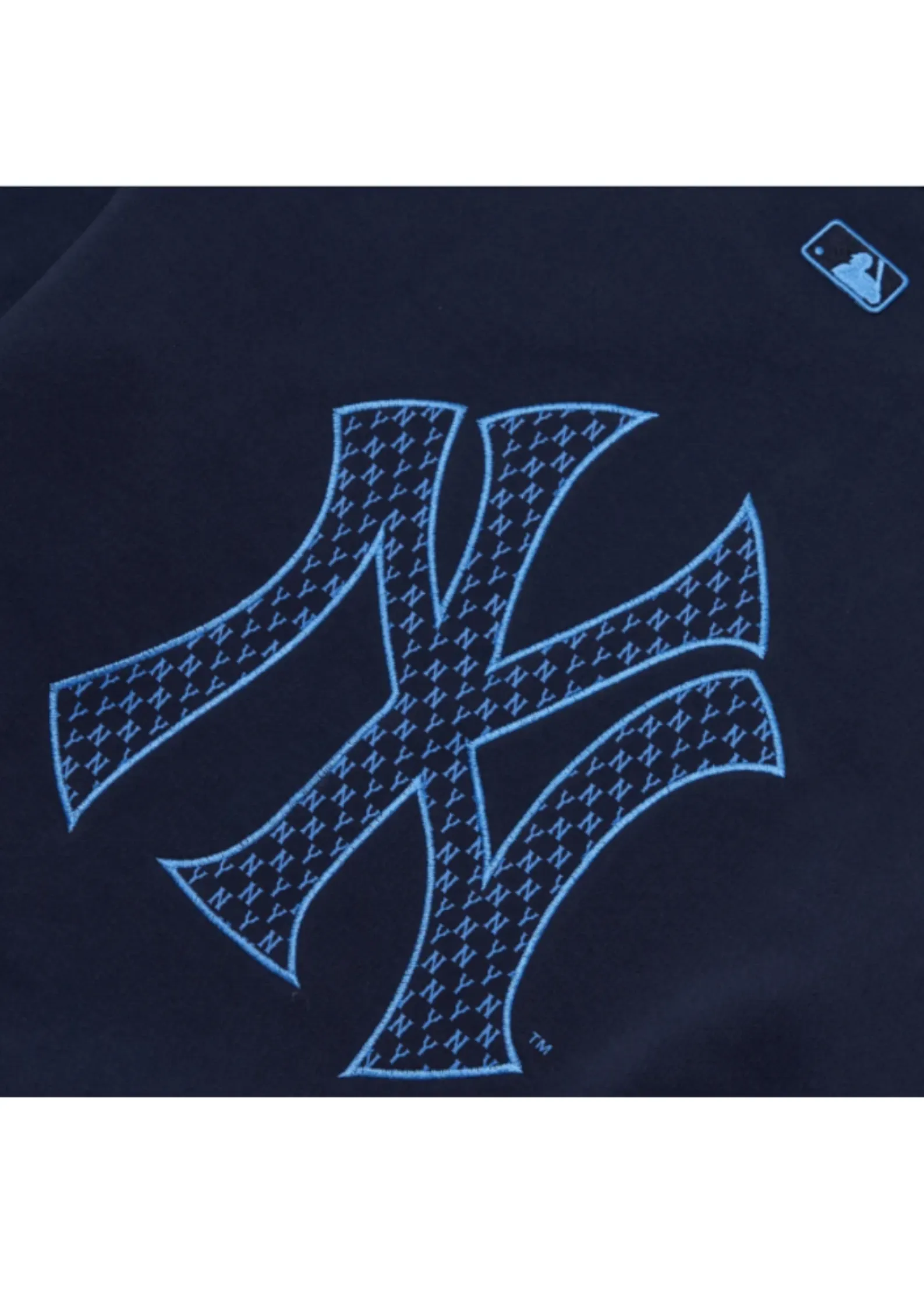 MLB New Era New York Yankees Back Big Logo Sweatshirts Blue Line (Navy)