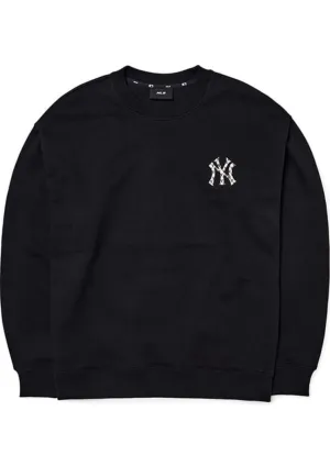 MLB New Era New York Yankees Back Big Logo Sweatshirts White Line (Black)