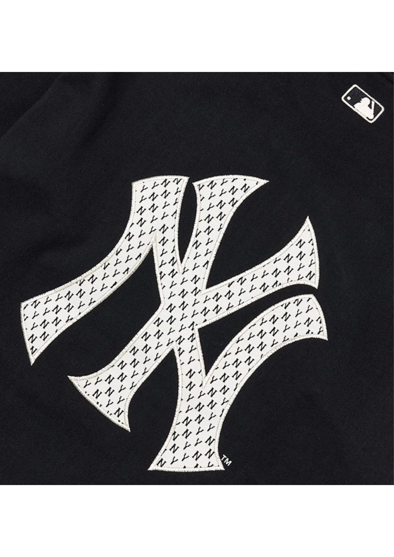MLB New Era New York Yankees Back Big Logo Sweatshirts White Line (Black)