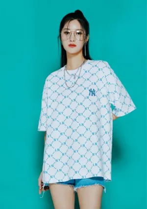MLB New Era New York Yankees Monogram All Over Print T-Shirt (White)