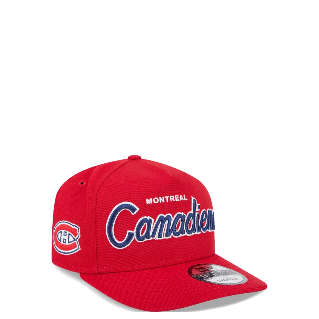 MONTREAL CANADIENS NHL 9FIFTY SCRIPT A-FRAME SNAPBACK