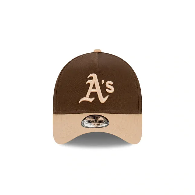 New Era 940 K-Frame Oakland A's Toffee Walnut Wheat Clothstrap Cap