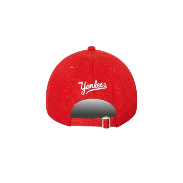New Era 940 Pre Curved New York Yankees Scarlet Red White