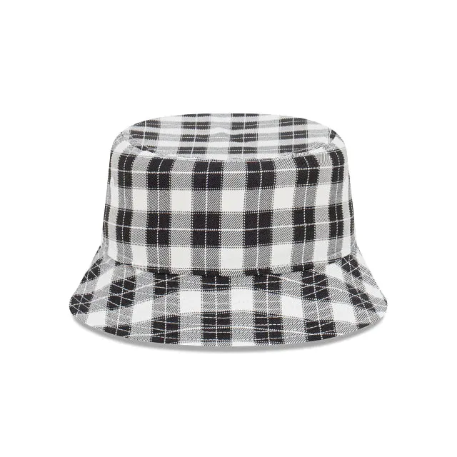New Era LA Dodgers Plaid Black White Bucket Hat