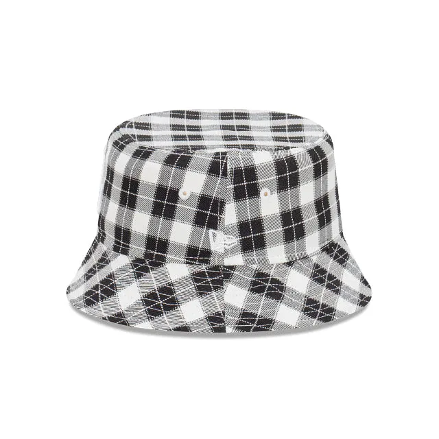 New Era LA Dodgers Plaid Black White Bucket Hat