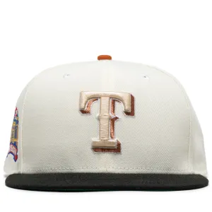 New Era x Politics Texas Rangers 59FIFTY Fitted Hat - Chrome/Black