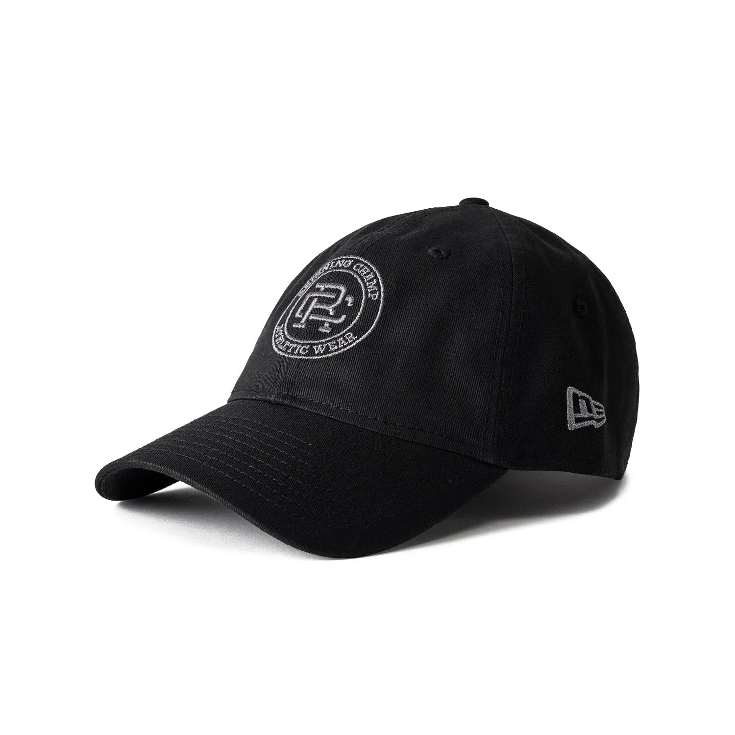 Reigning Champ Men Woven New Era 9Twenty Crest Logo Cap Black Charcoal